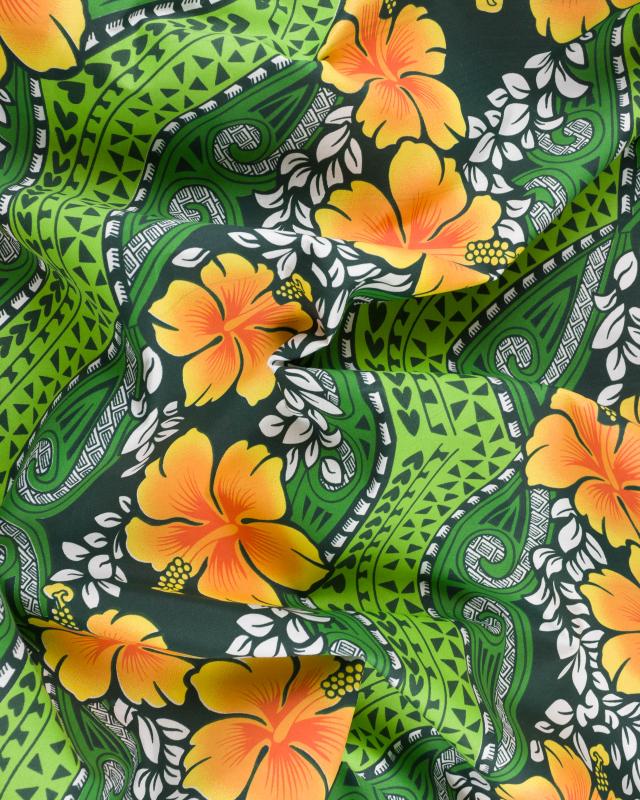 MIAMO Polynesian fabric Green - Tissushop